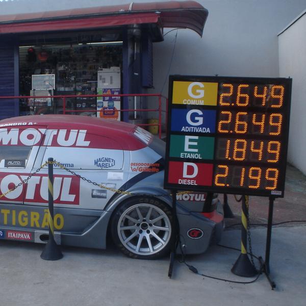 Painel para posto de combustível